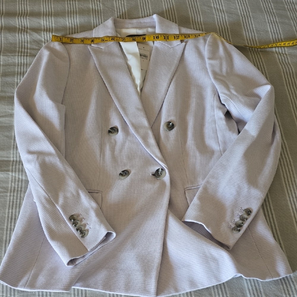 Ann Taylor Light Lavander Double-Breasted Blazer, Sz 6 NWT